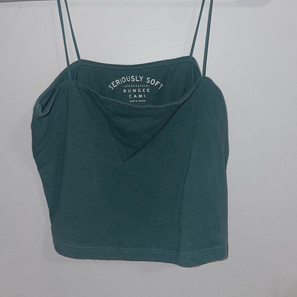 green crop top